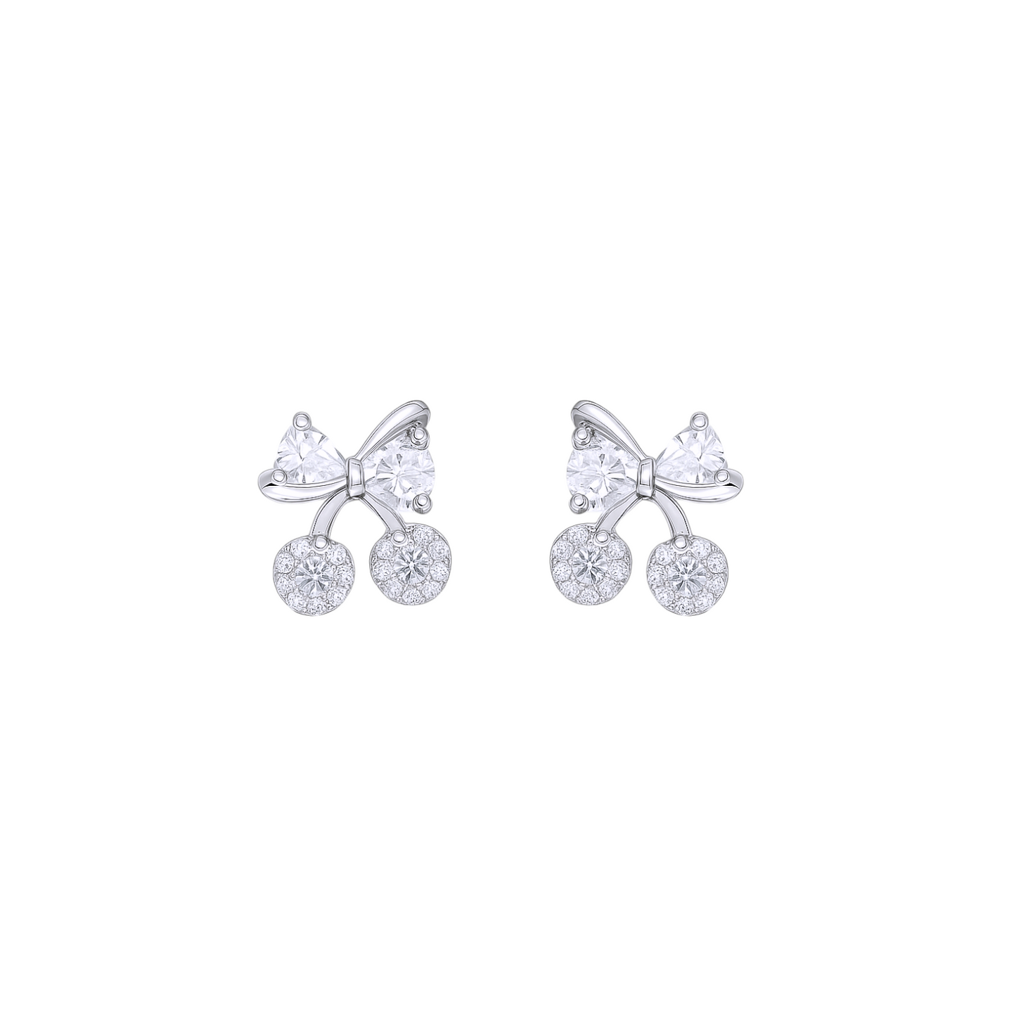 Cherry Sparkle Stud Earrings