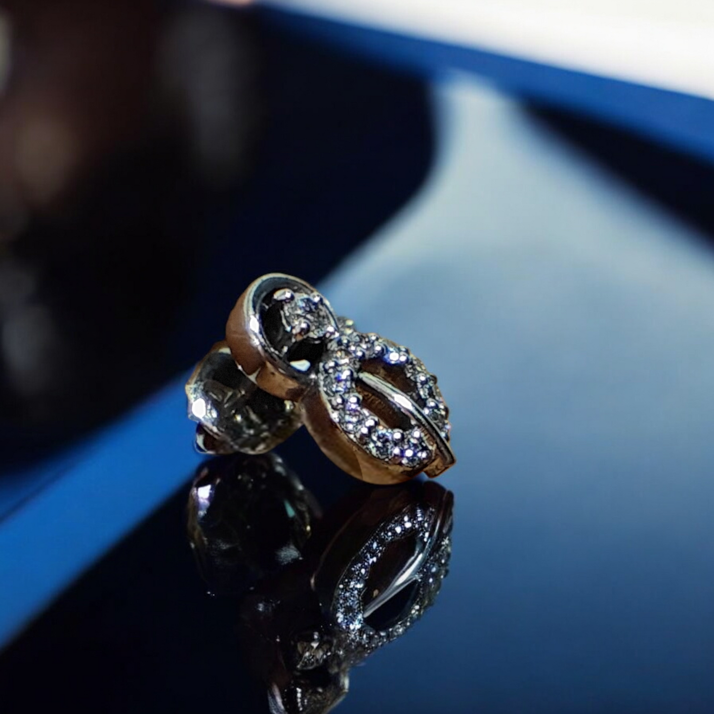 Handcrafted Crystal-Embellished Circular 925 Silver Earrings