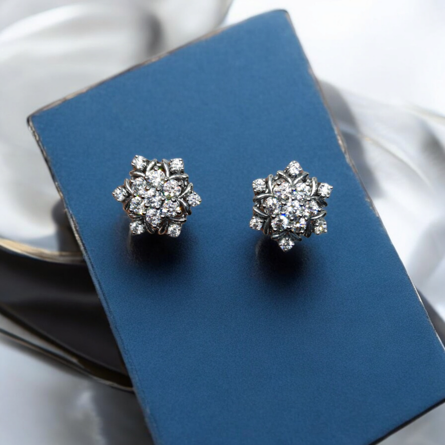 Handcrafted Blossom Cluster Stud Earrings