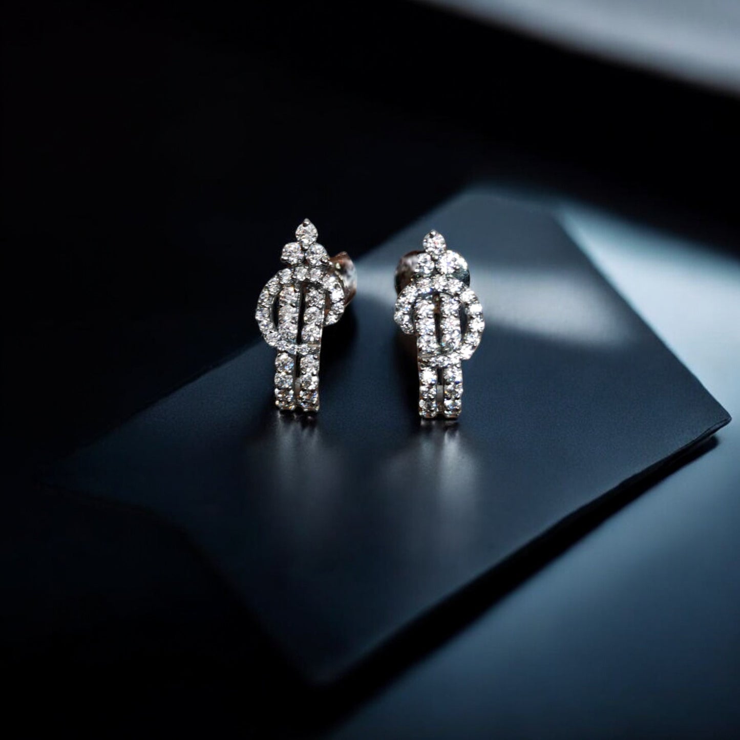 Handcrafted Elegant Knot Crystal Drop Earrings