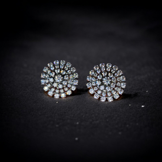 Handcrafted Radiant Burst Stud Earrings