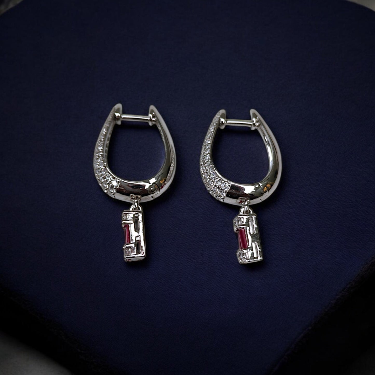 Handcrafted Premium Crimson Radiance Luxe Earrings