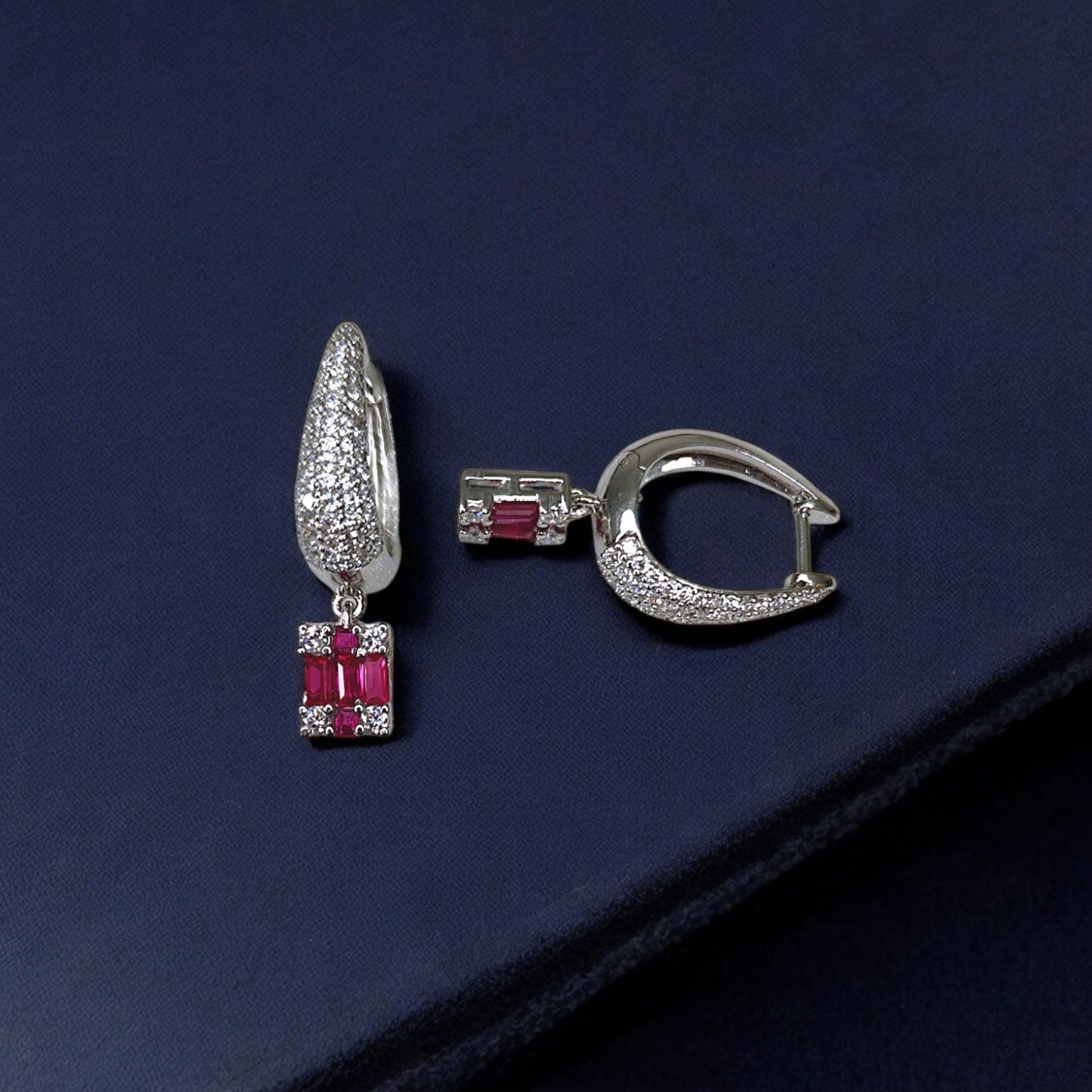 Handcrafted Premium Crimson Radiance Luxe Earrings