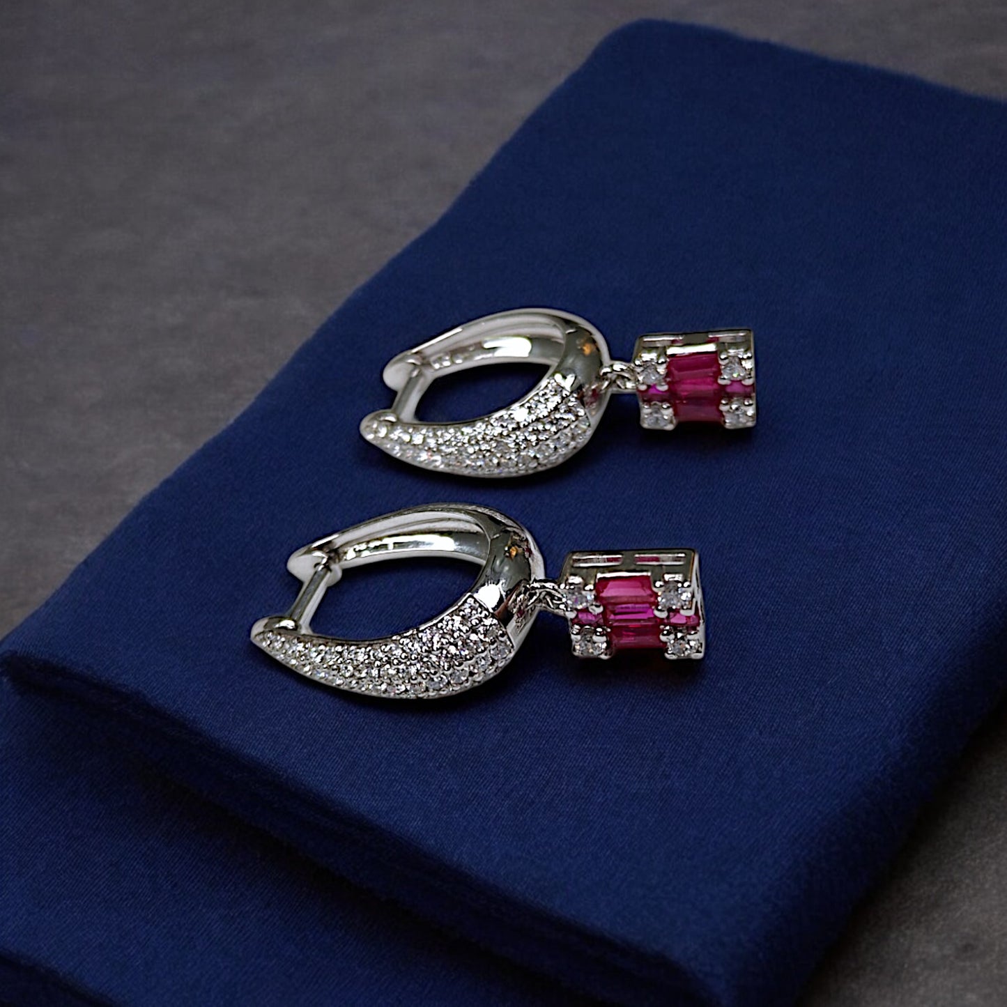 Handcrafted Premium Crimson Radiance Luxe Earrings