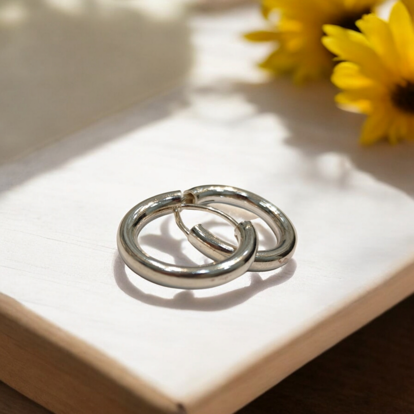 Silver Halo Elegance Hoops