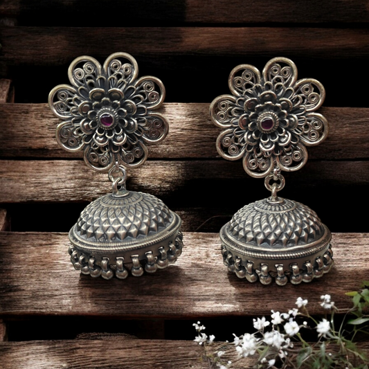 Timeless Bloom Antique Detachable Jhumkas