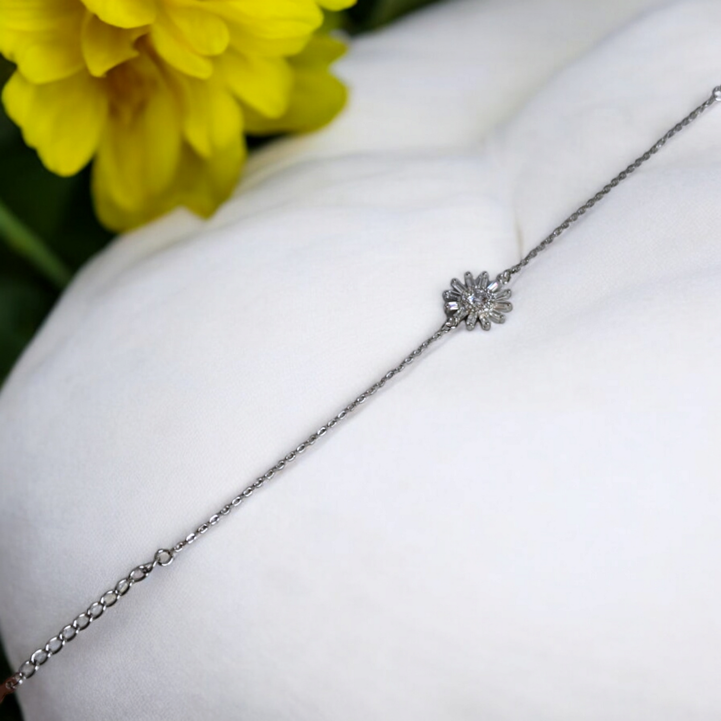 Blooming Baguette Silver Bracelet