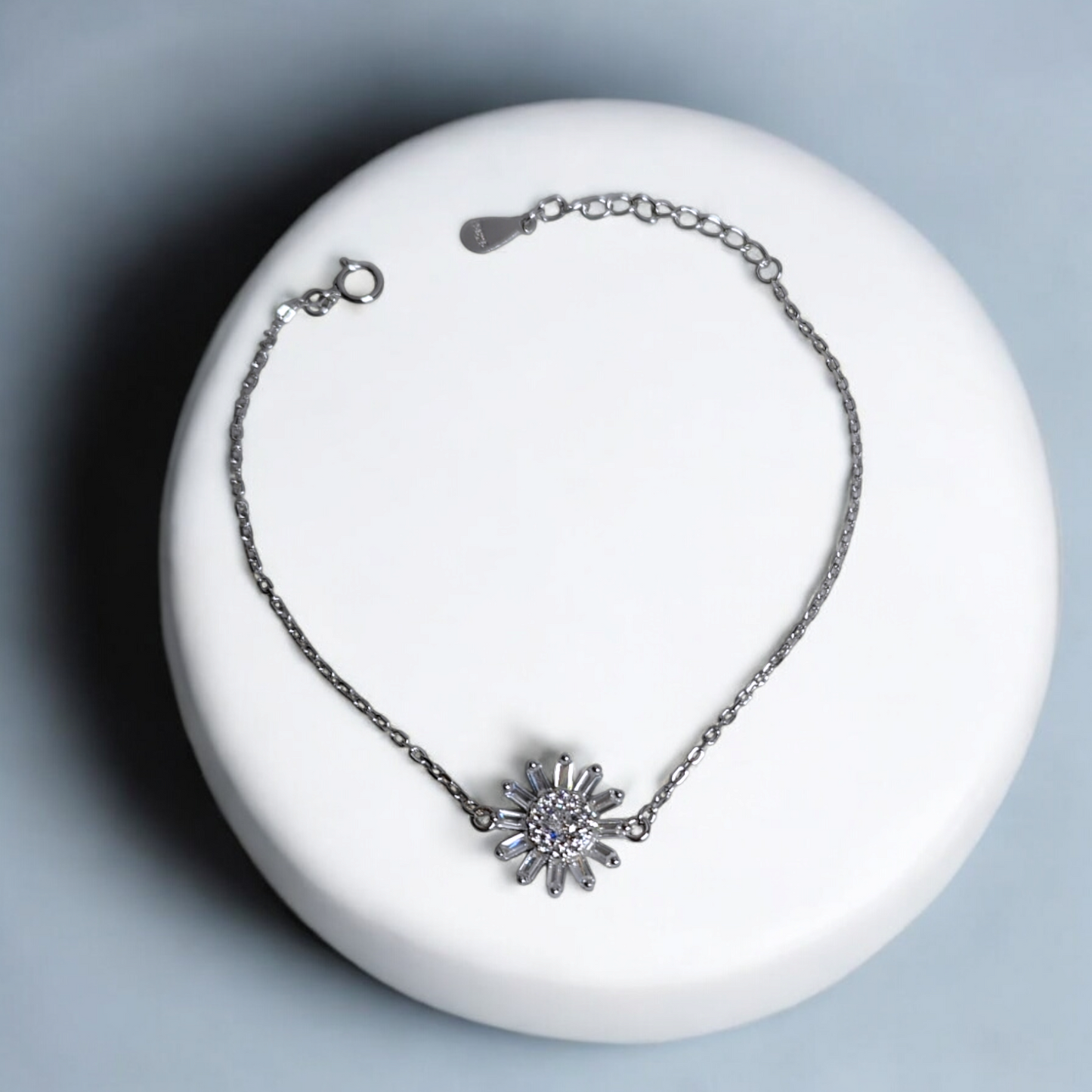 Blooming Baguette Silver Bracelet