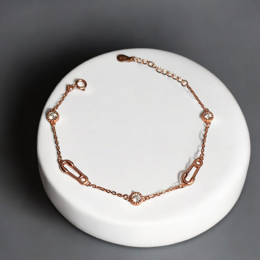 Safety Pin Chain Bracelet