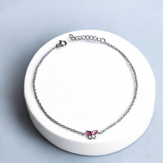 Mini Butterfly Silver Bracelet
