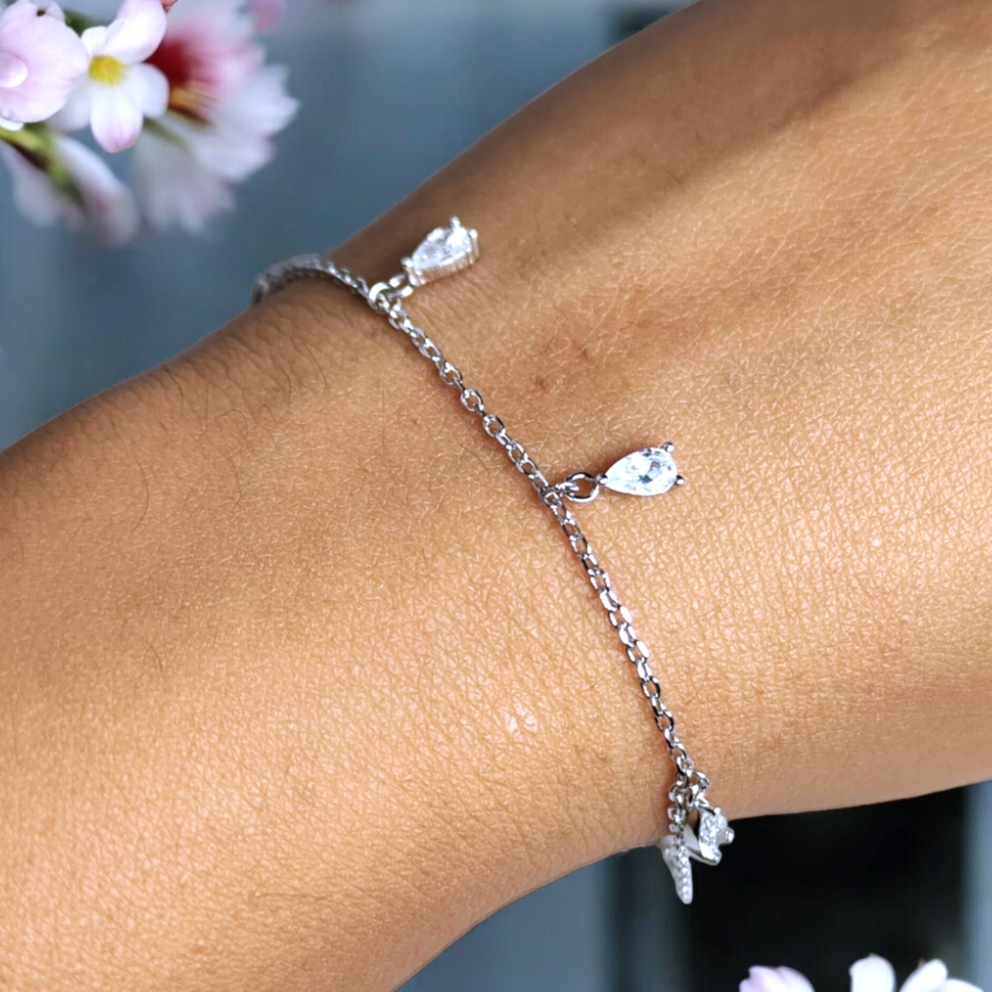 Sparkling Diamond Charms Bracelet