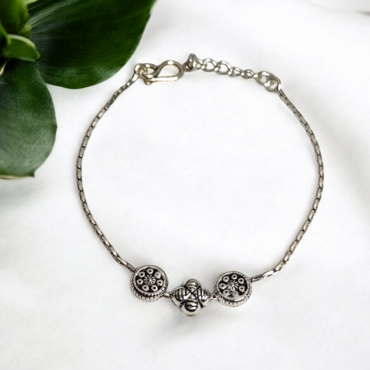 Whispers of Waves Silver Bracelet