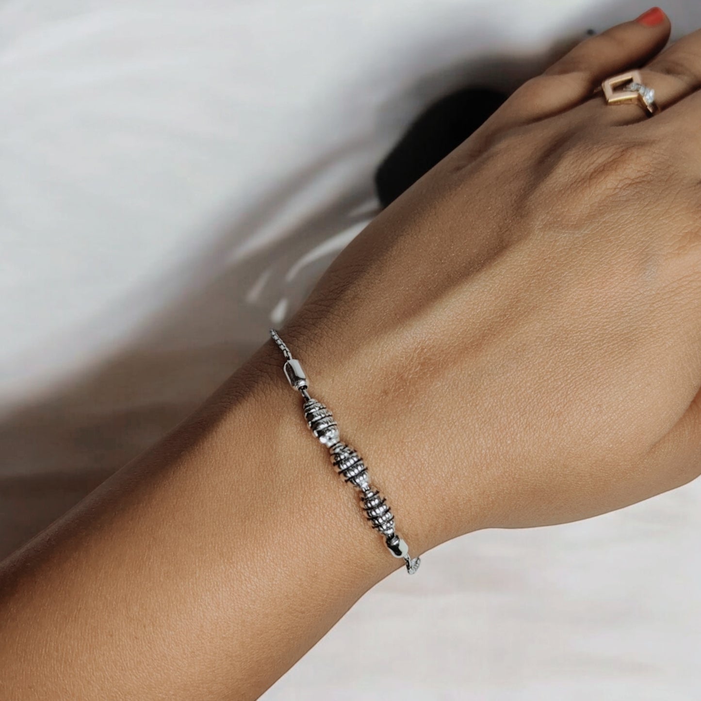 Vintage Vine Silver Bracelet