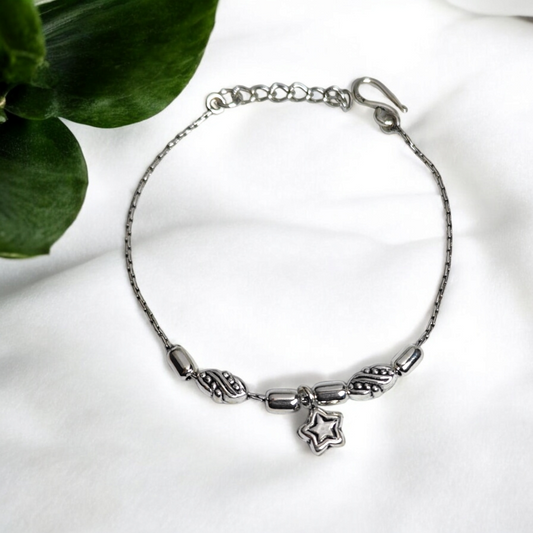 Daisy Spiral Silver Bracelet