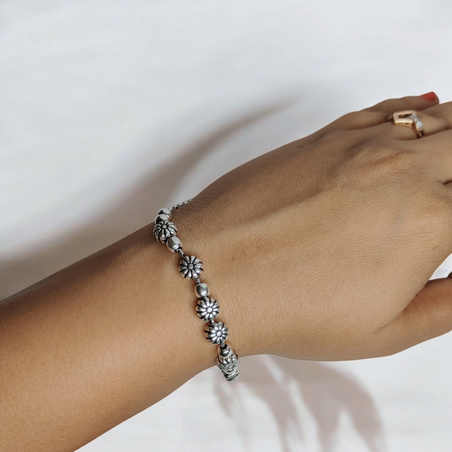 Botanic Whirl Silver Bracelet