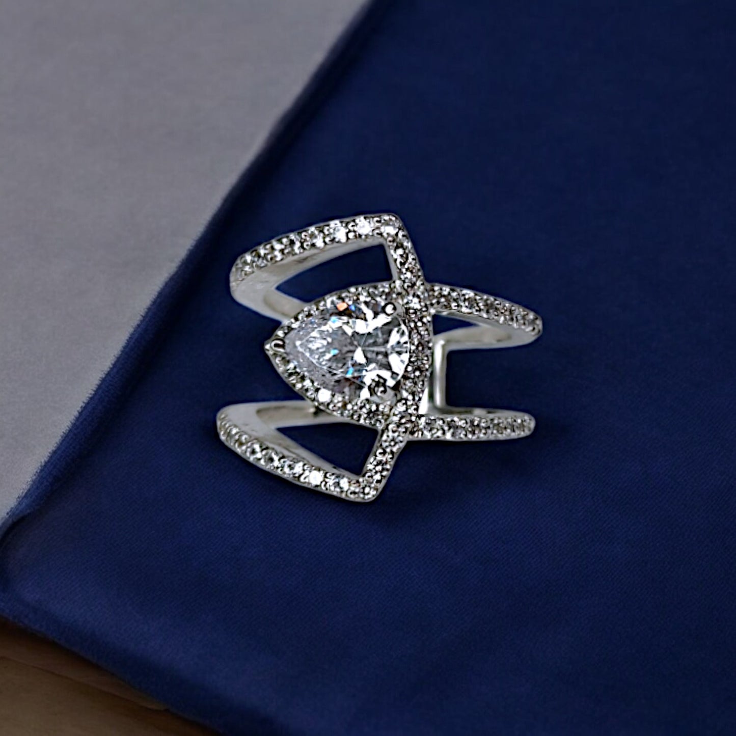 Handcrafted Premium Modern Crystal Wrap Ring