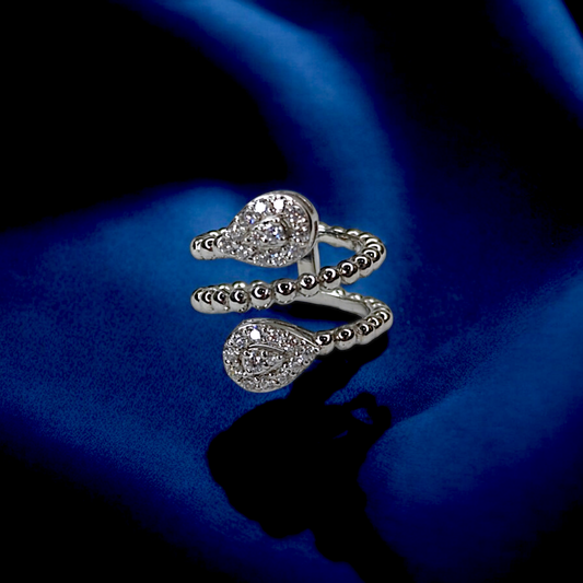 Handcrafted Premium Dew Spiral Ring