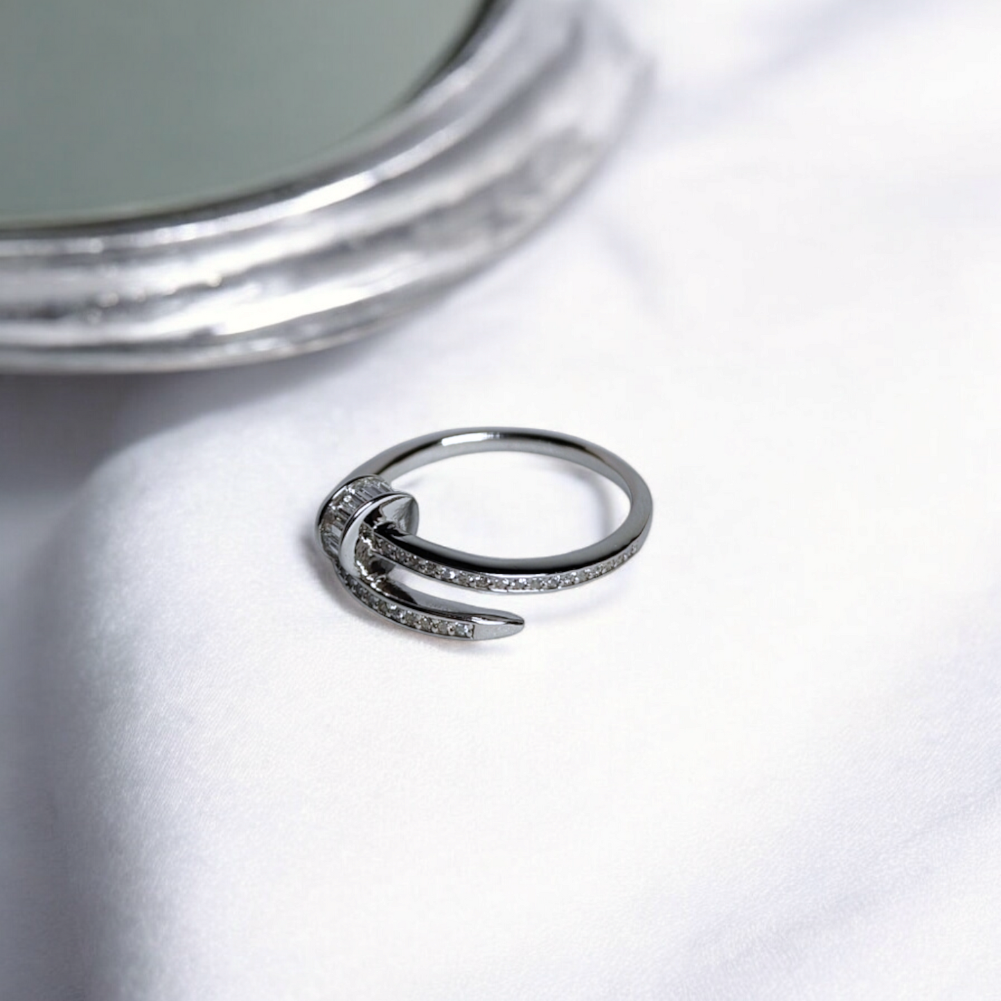 The Baguette Nail Screw Ring