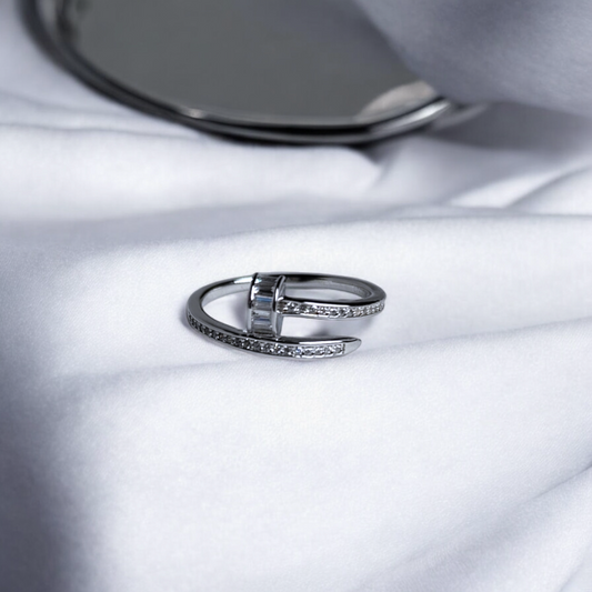The Baguette Nail Screw Ring