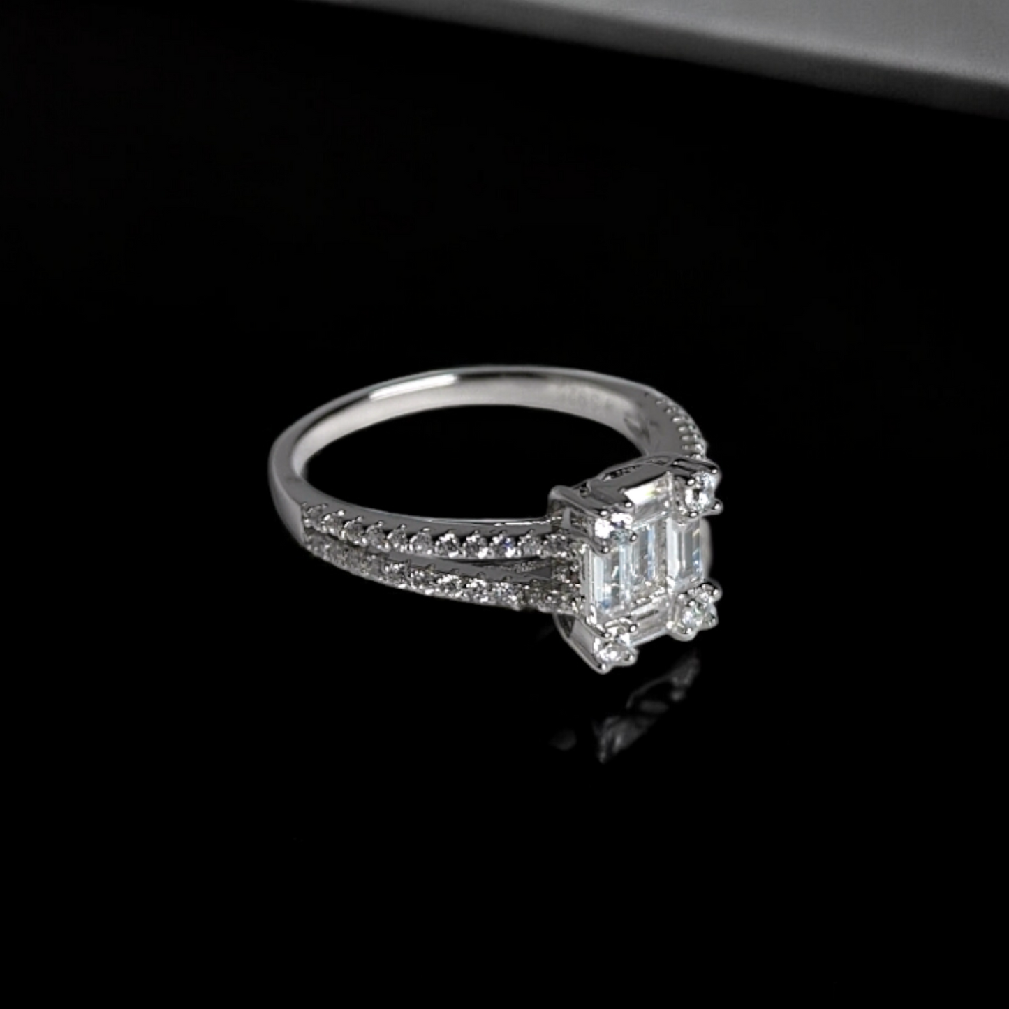 Emerald Radiance Sterling Silver Ring