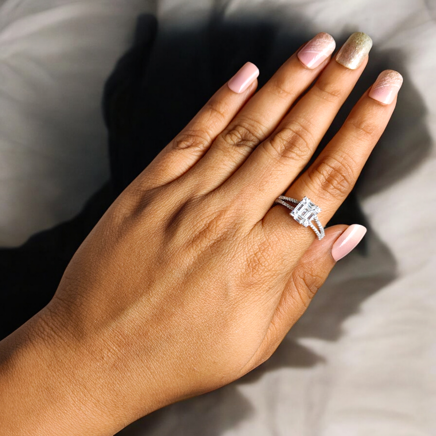 Emerald Radiance Sterling Silver Ring