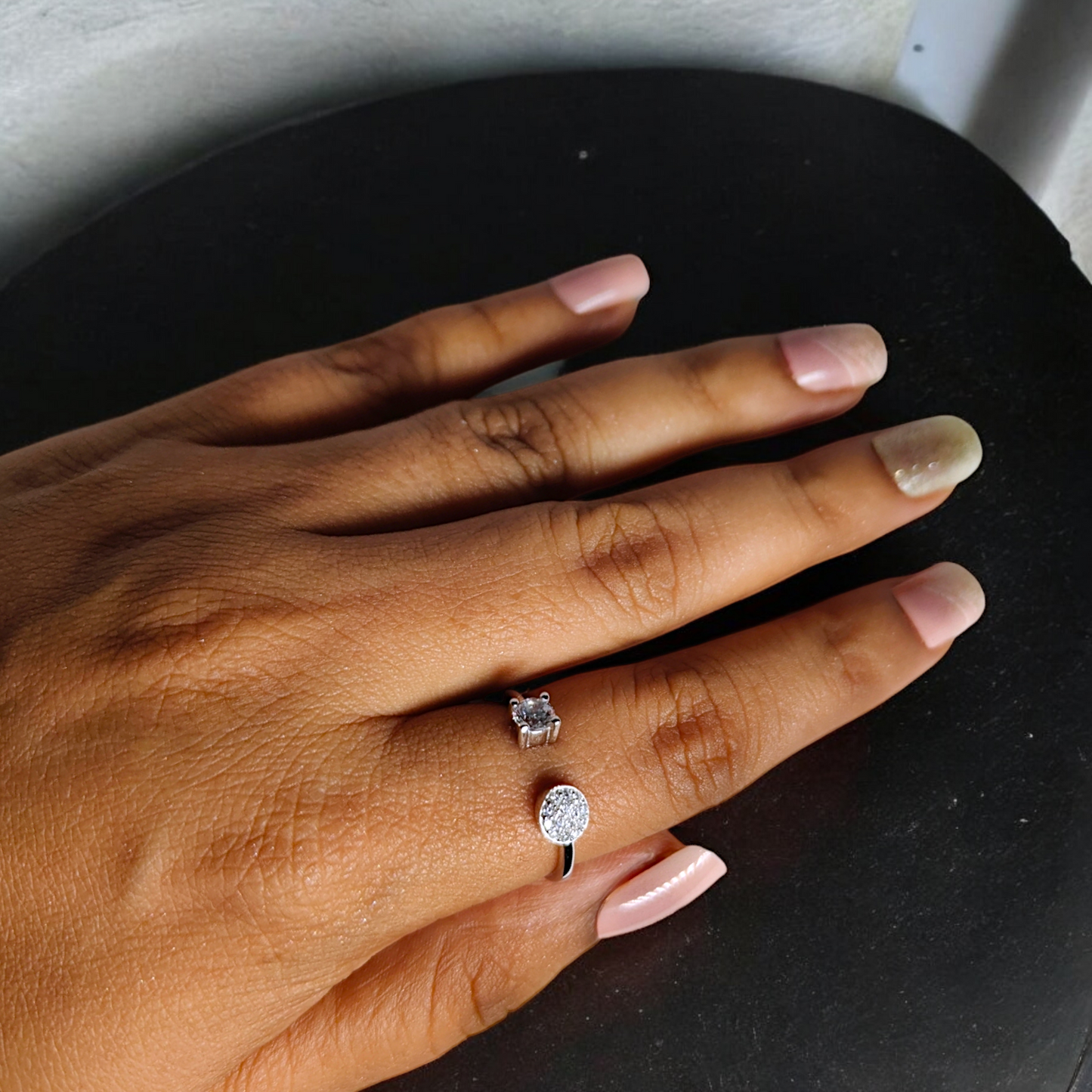 Modern Edge Open Sterling Silver Ring