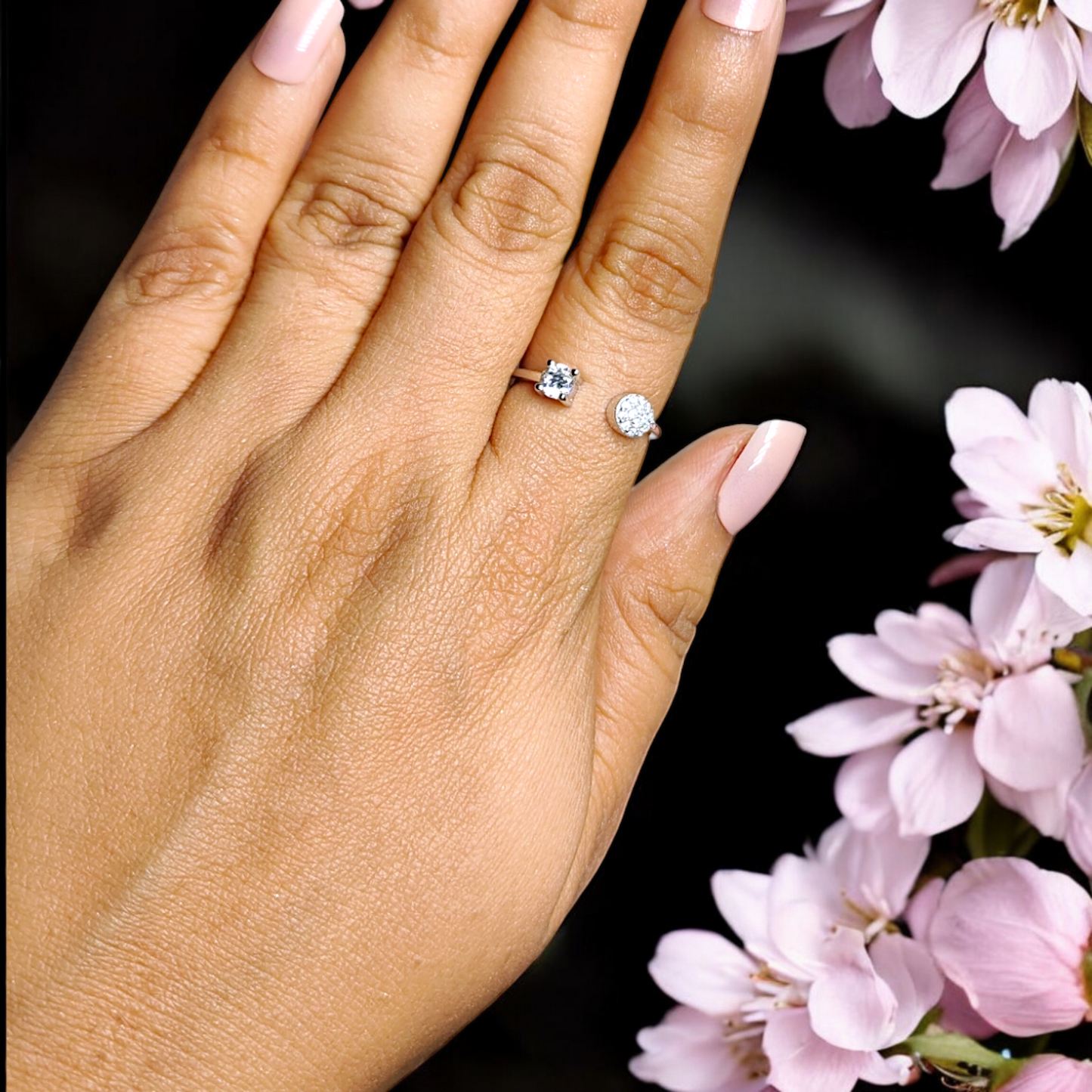 Modern Edge Open Sterling Silver Ring