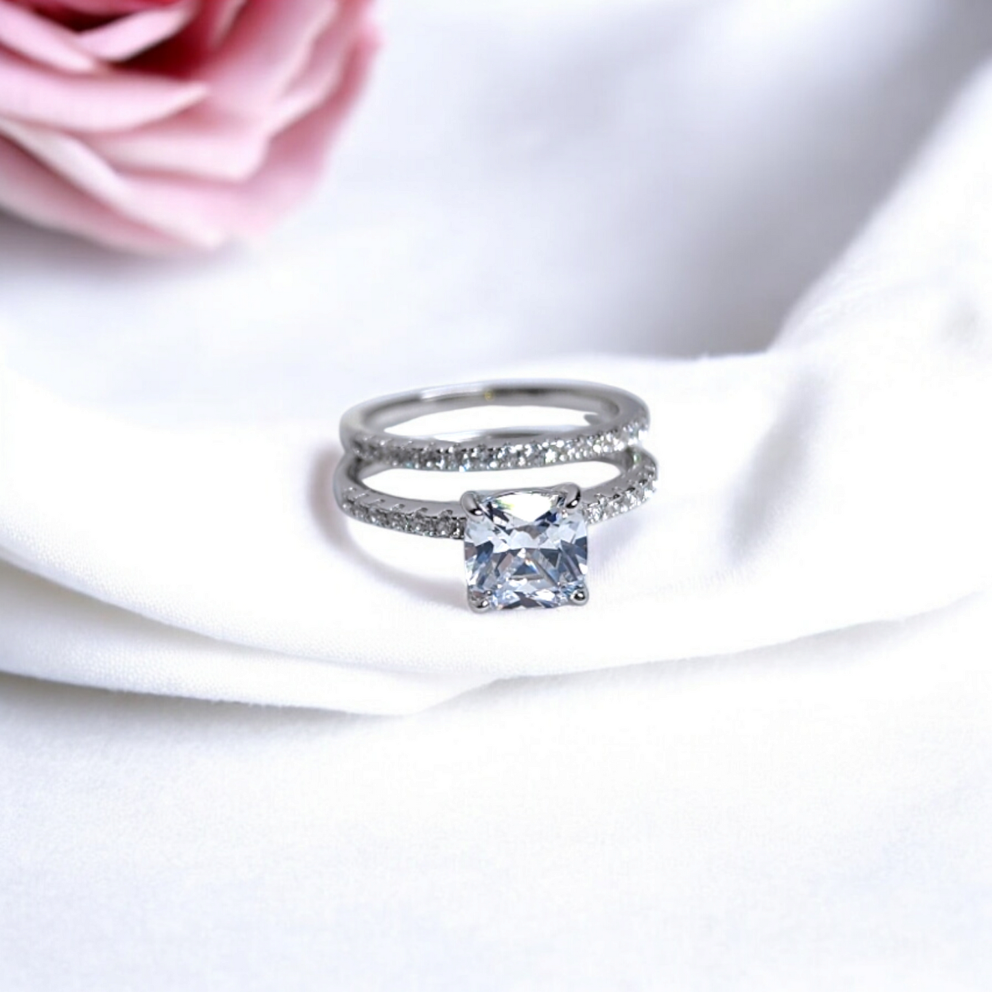 Radiant Love Wedding Ring Set