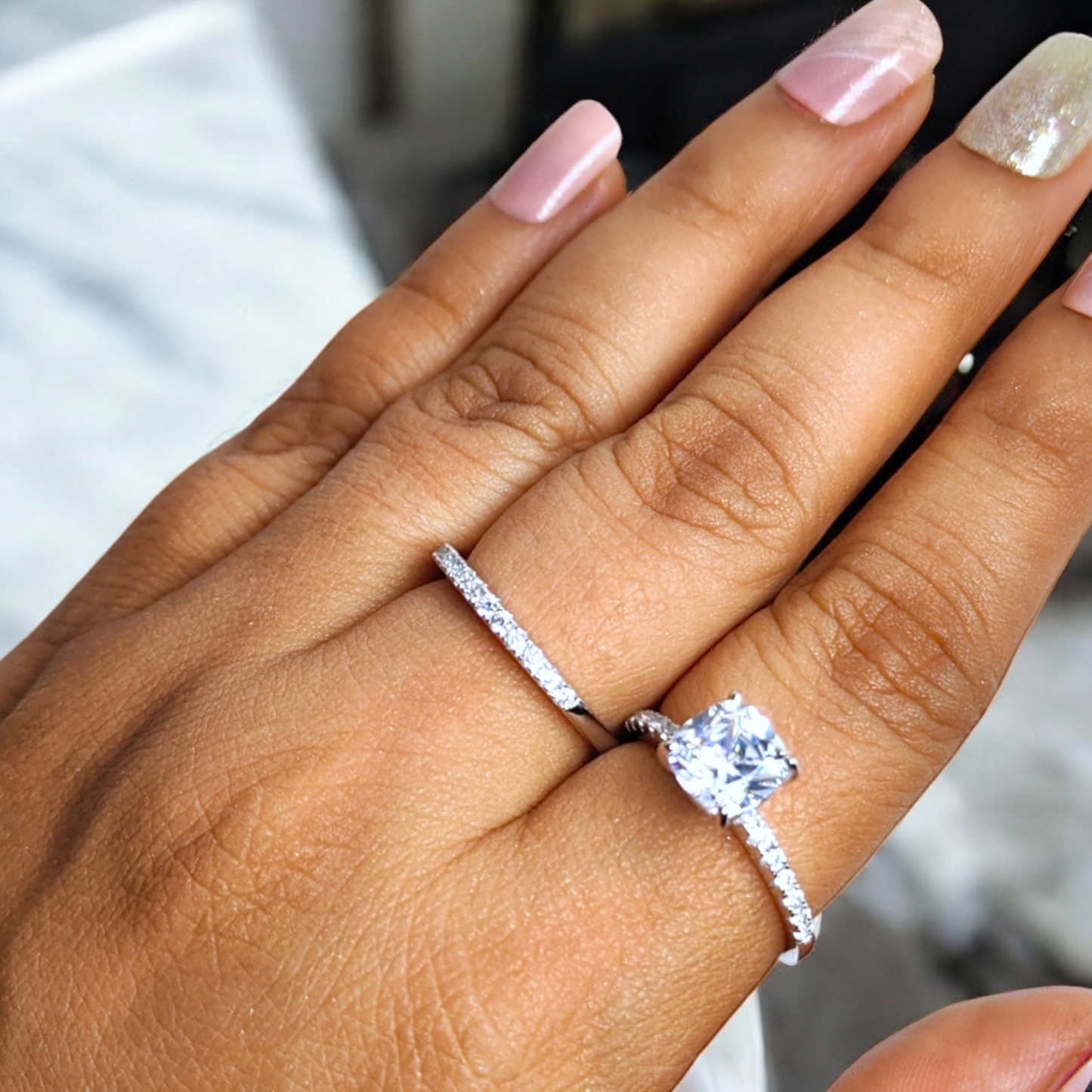 Radiant Love Wedding Ring Set