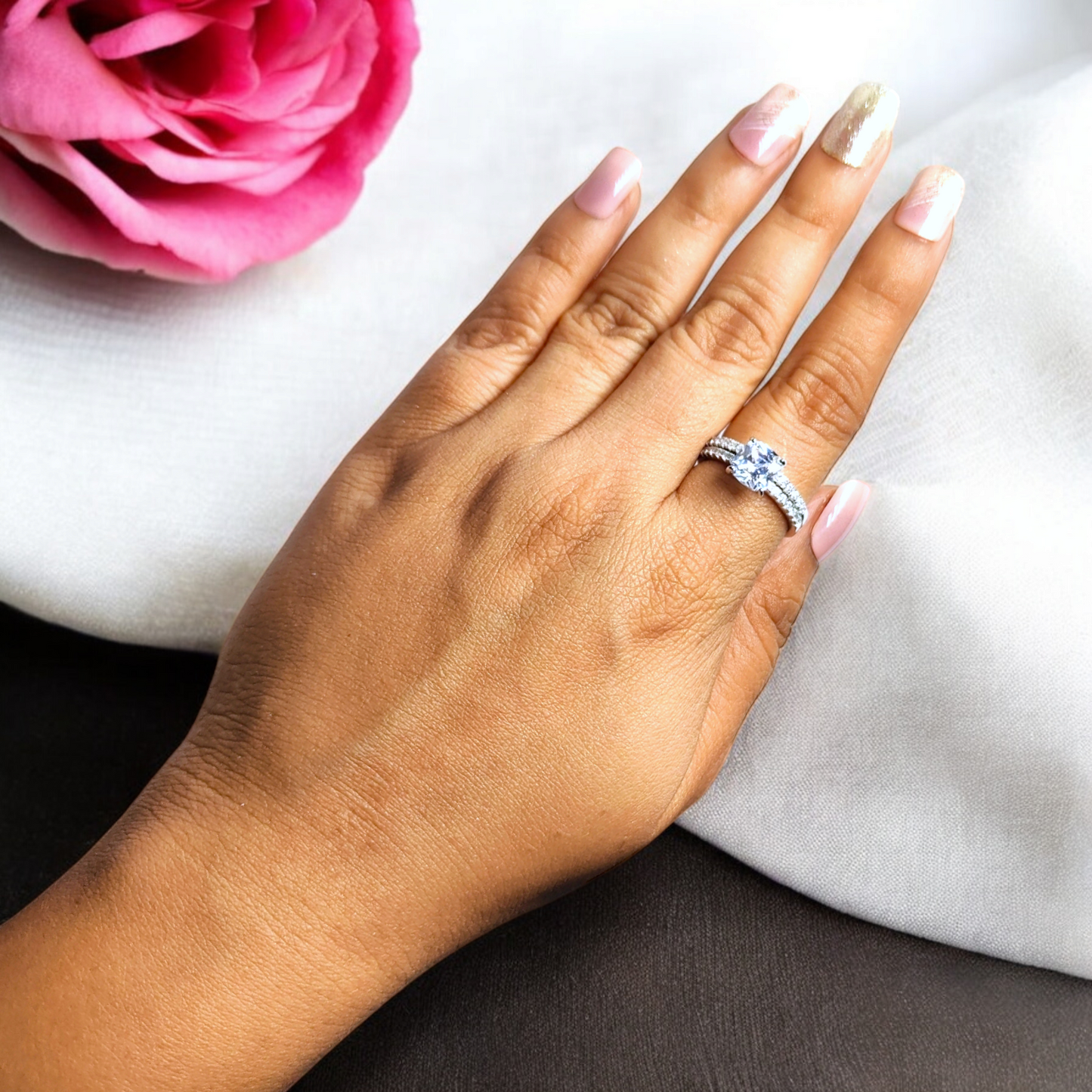 Radiant Love Wedding Ring Set