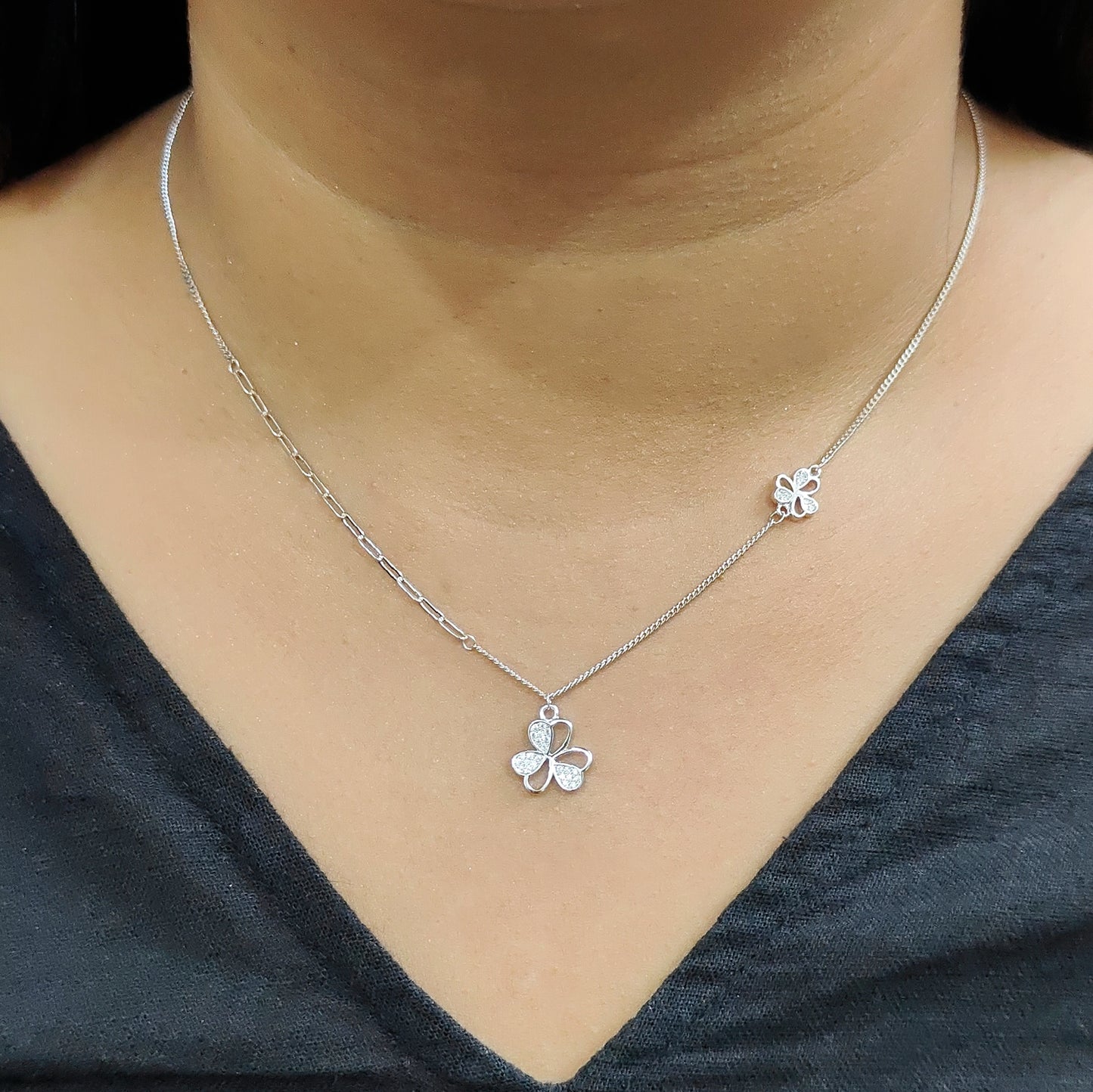 Lucky Clover Sparkle Necklace