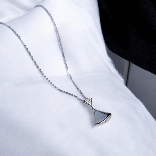 Elegant Hourglass Pendant Necklace