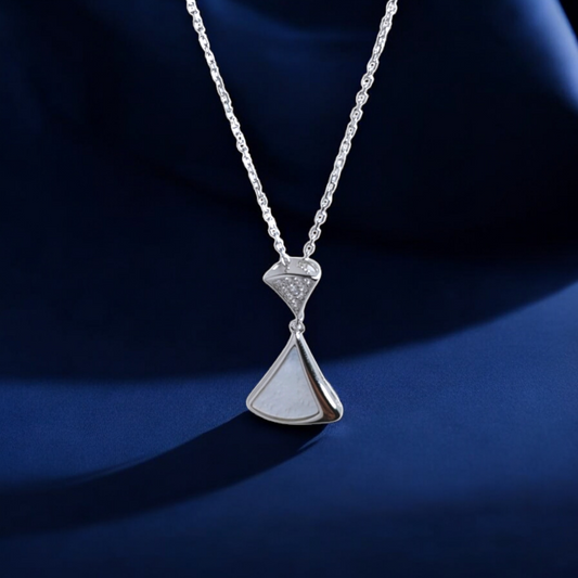Elegant Hourglass Pendant Necklace