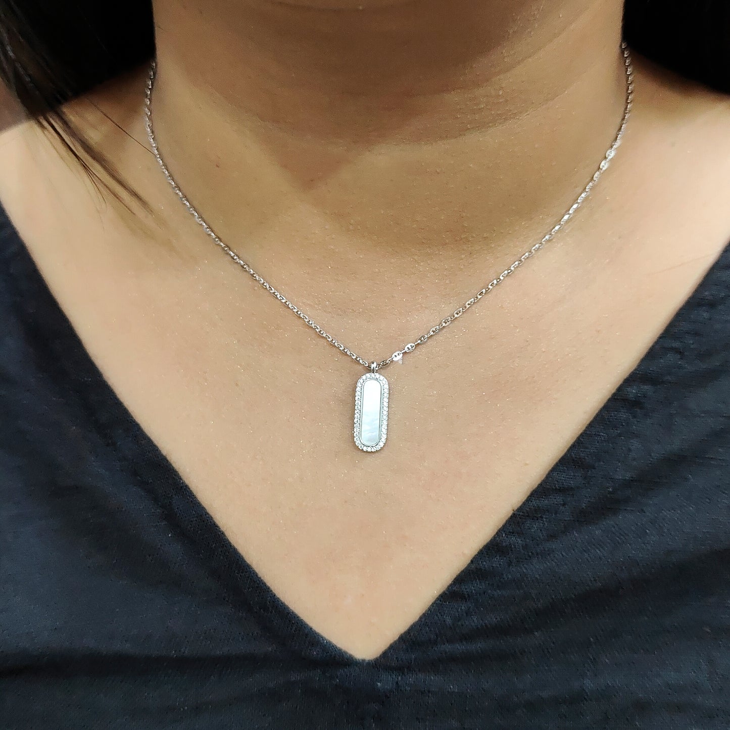 Radiance Rectangle Pendant Necklace