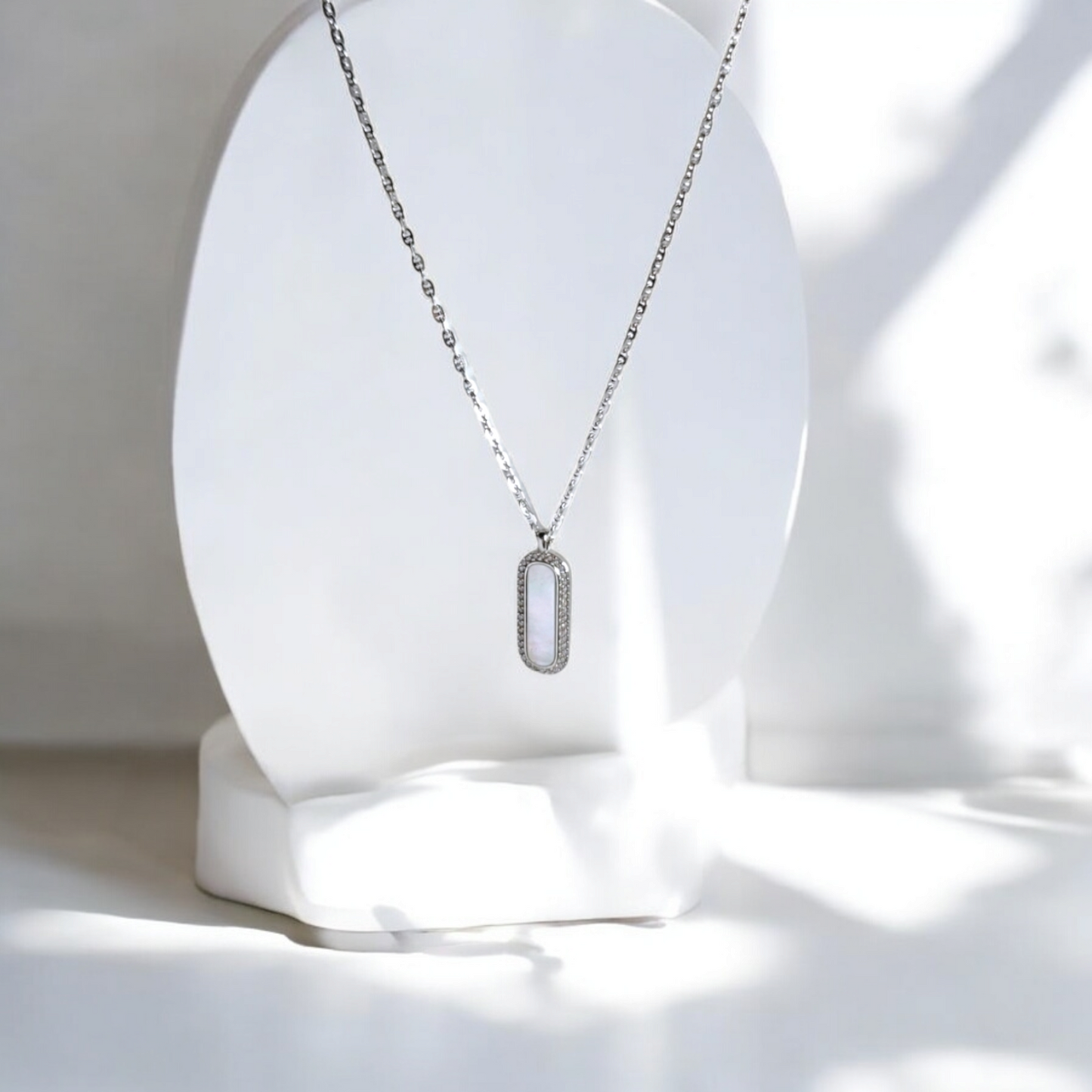 Radiance Rectangle Pendant Necklace