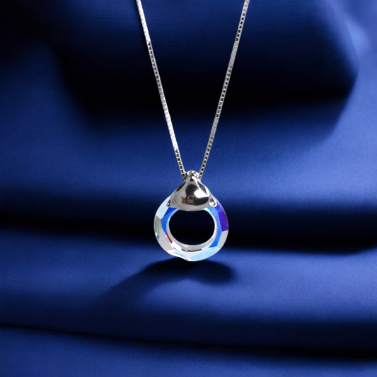 Radiant Crystal Loop Necklace