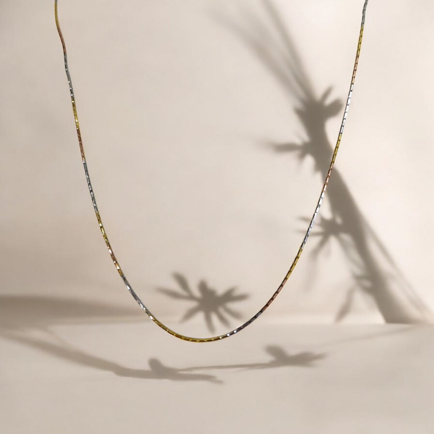 Sleek Two-Toned Snake Chain