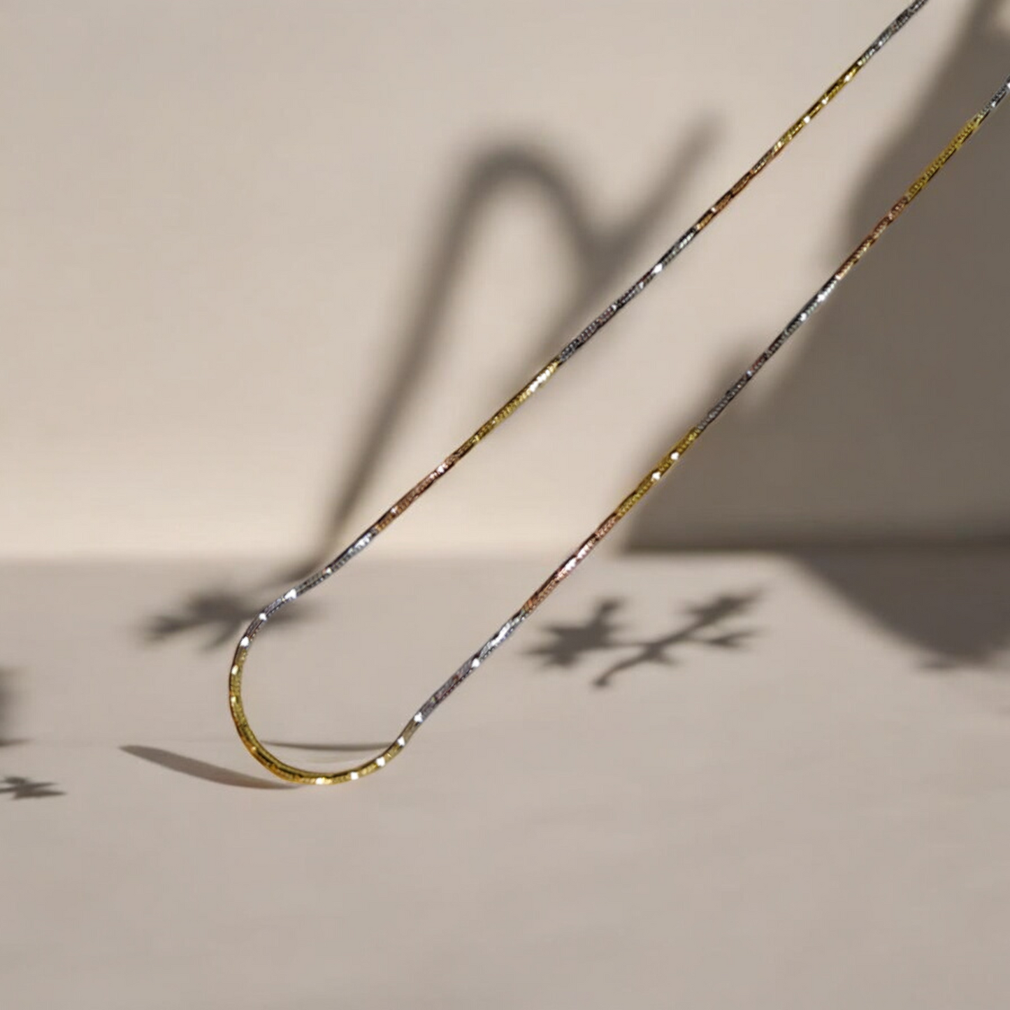 Sleek Two-Toned Snake Chain