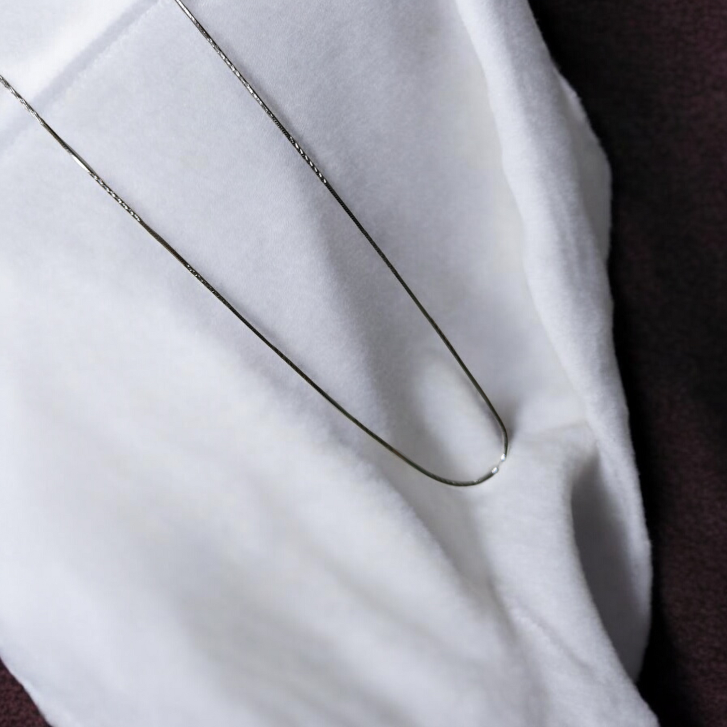 Classic Long Silver Chain Necklace