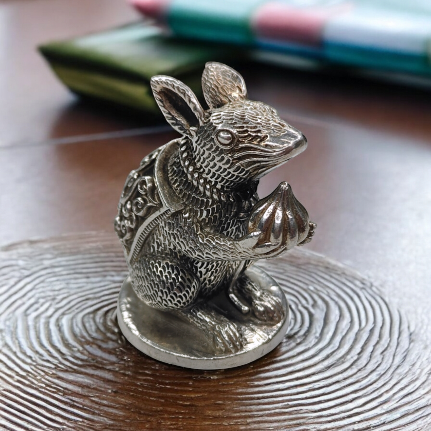 Antique Solid 925 Silver Mouse Idol