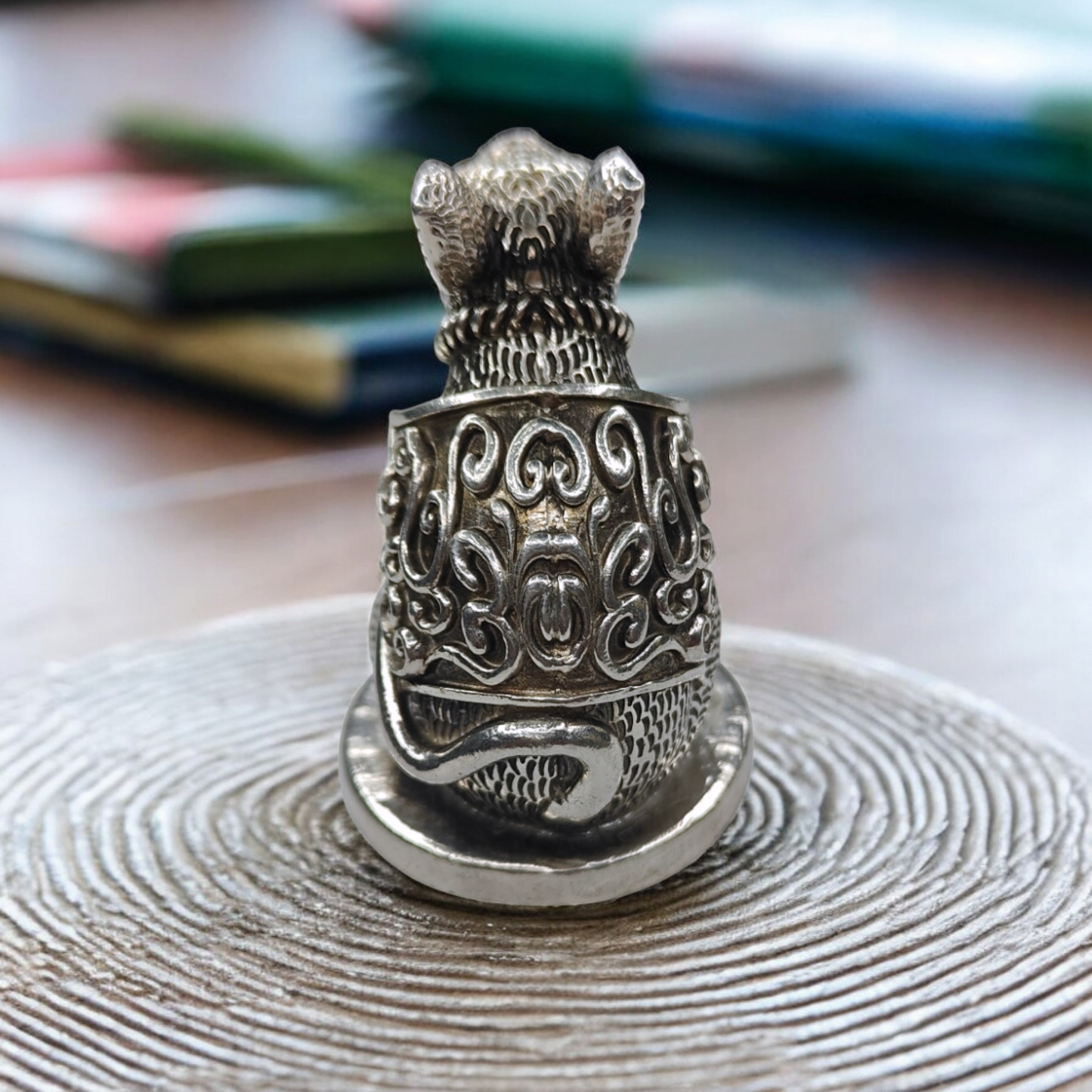 Antique Solid 925 Silver Mouse Idol
