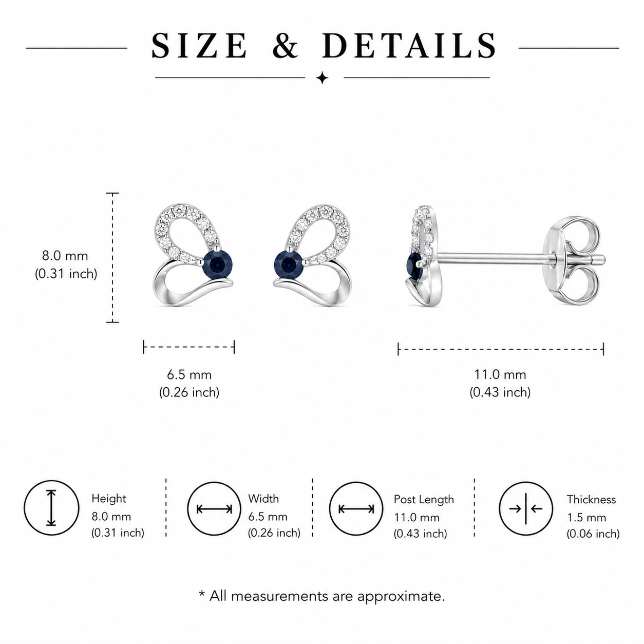 Half Flutter Earrings