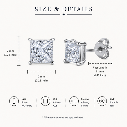 Iced Out Square Studs