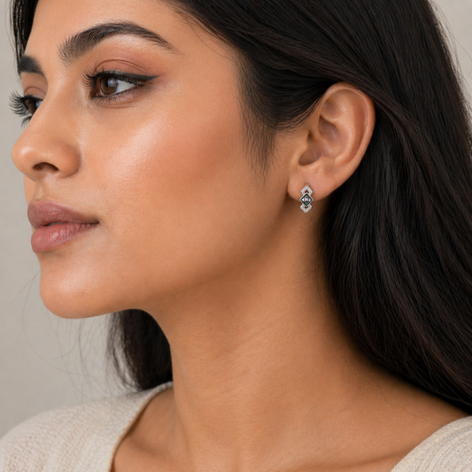 Iridescent Charm Hoop Earrings
