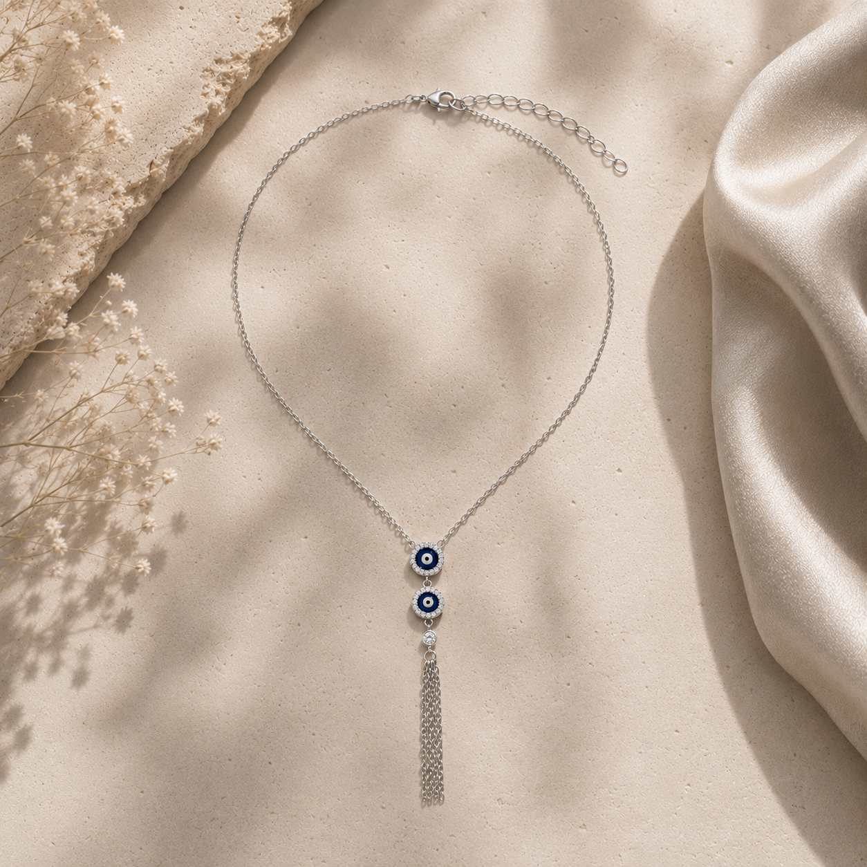 Evil Eye Tassel Necklace