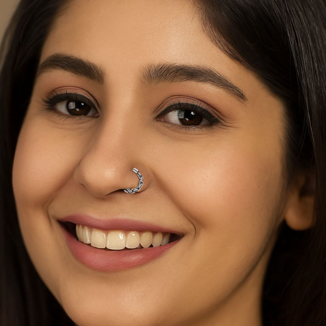 925 Sterling Silver Dew Hoop Nose Ring