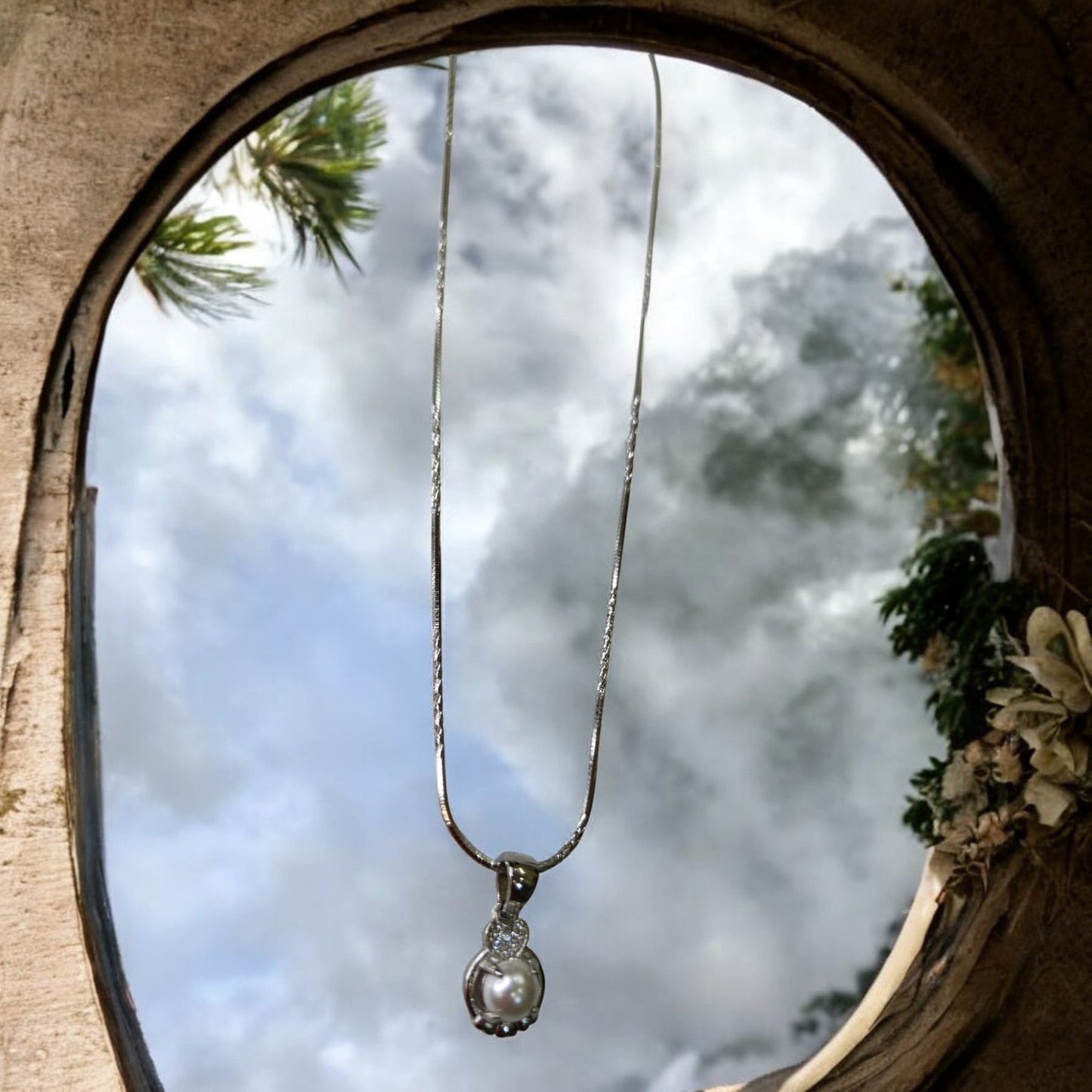 Pearl Pendant Set with Earrings