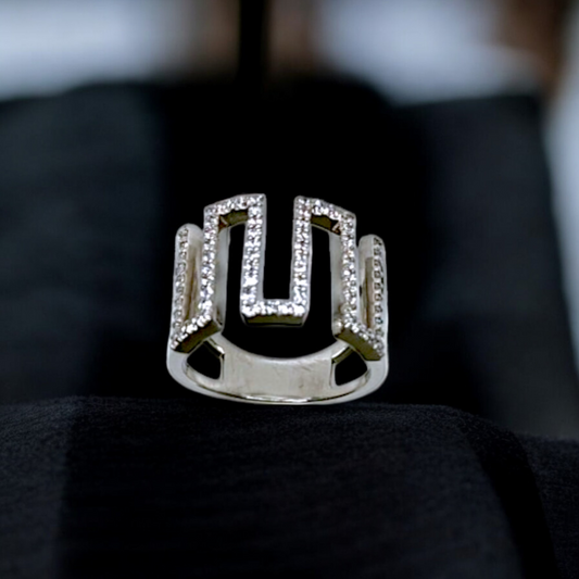 Handcrafted Luxe Maze Statement Ring