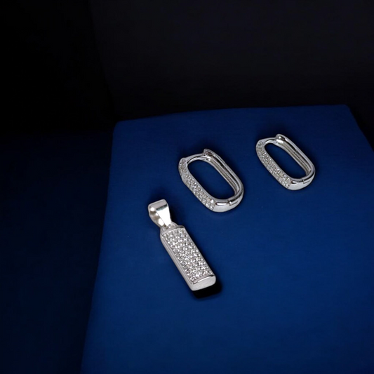 Rectangular Elegance Pendant Set