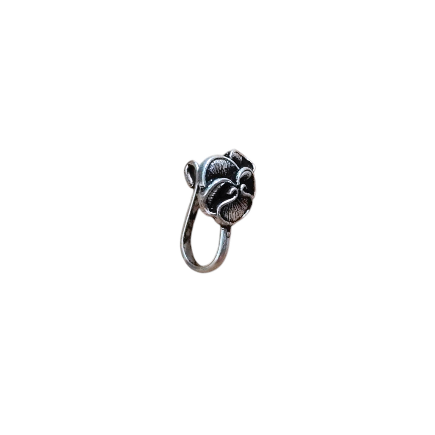 925 Sterling Silver Peacock Clip On Nose Pin